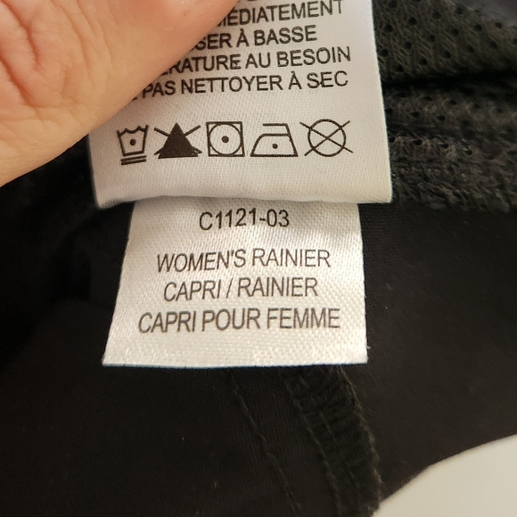 Eddie Bauer Rainier Capri Pants Cropped Pants Black Hiking Activewear Womens 10 - Picture 12 of 13